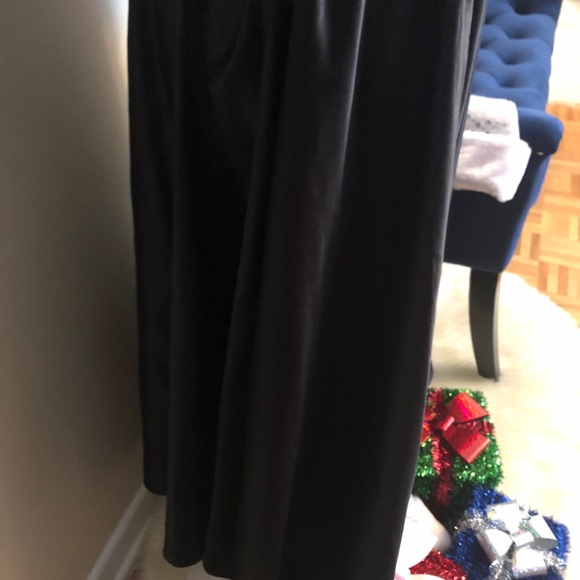 IMPERIAL black satin long skirt with crystal decals size medium - Picture 7 of 12